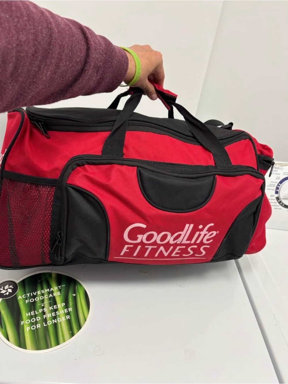 Red and Black Men's Duffel Bag